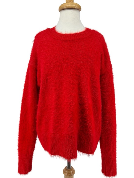 Sanctuary Sweaters - Sanctuary Scarlet Red Pullover Eyelash Sweater Women’s Size Extra Small